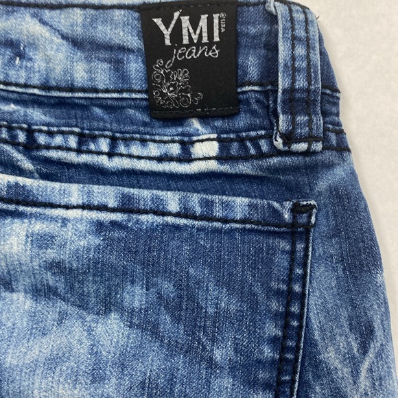 Women’s YMI brand JEANS skinny jegging stretchy comfy white washed cool tie dye - Picture 5 of 7